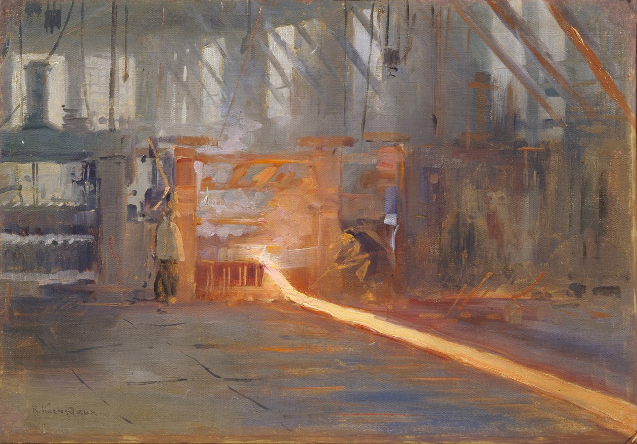 Alle fabbriche metallurgiche di Chusovoy da Nikolaj Alekseevich Kasatkin