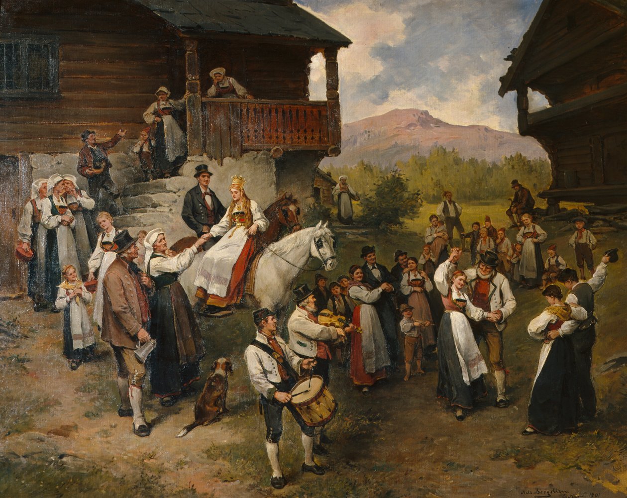 Matrimonio contadino a Eidsfjord da Nils Bergslien