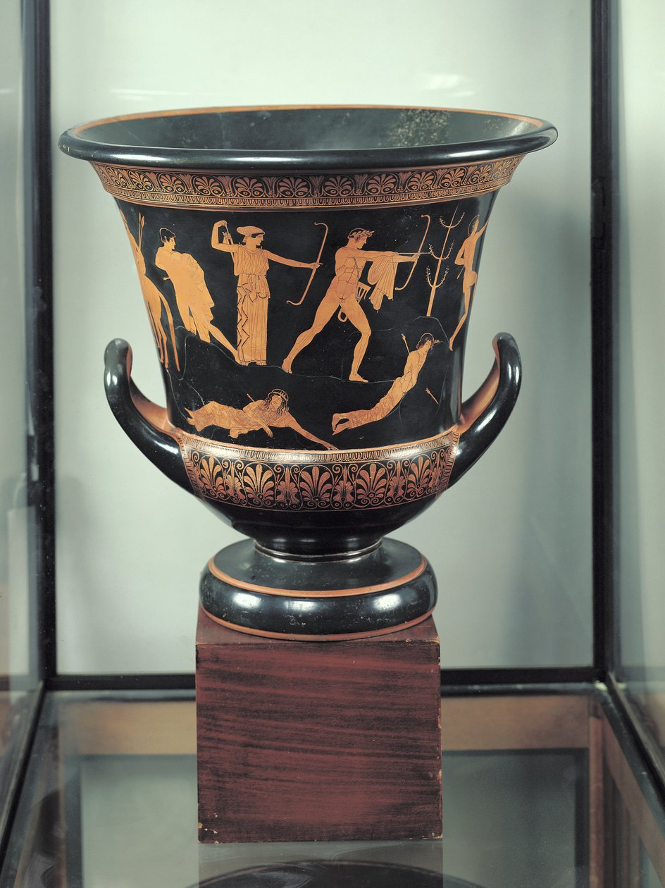 Cratere a calice a figure rosse attiche che raffigura la morte dei Niobidi, c.460-50 a.C. da Niobid Painter
