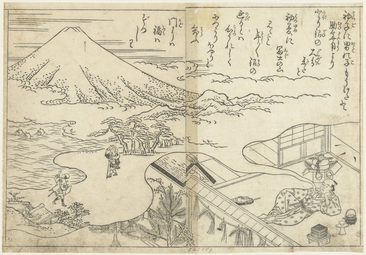 Sognando il Fuji da Nishikawa Sukenobu (attributed to)