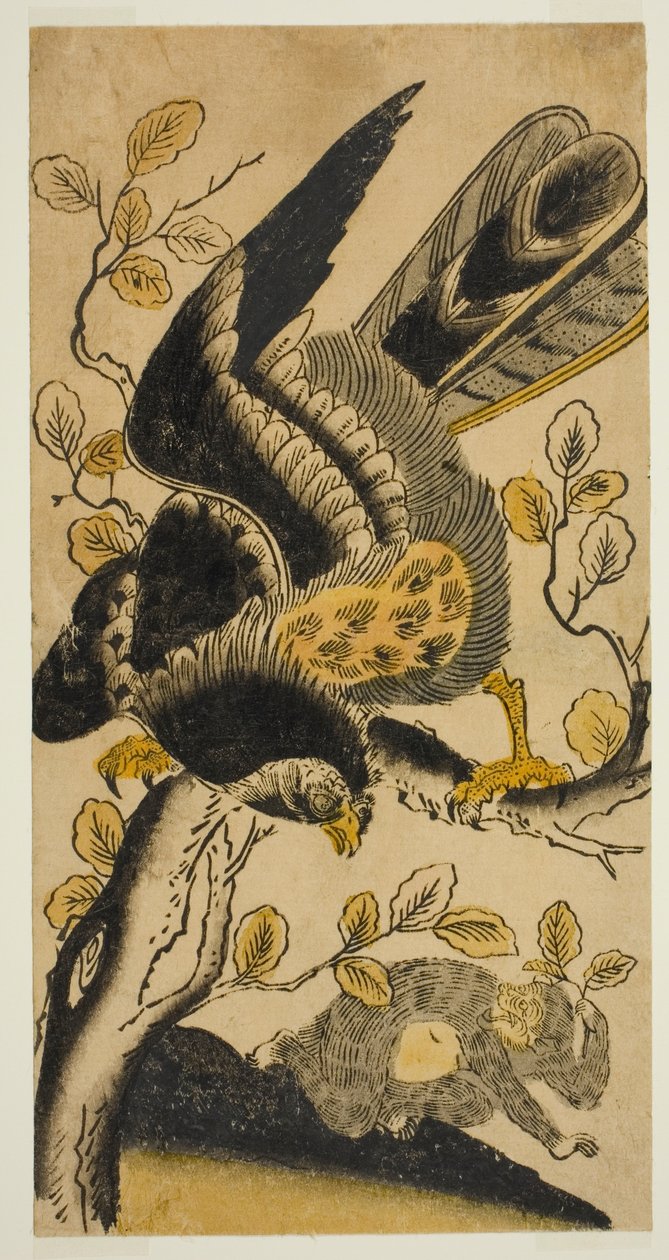 Aquila e scimmia da Nishimura Shigenaga