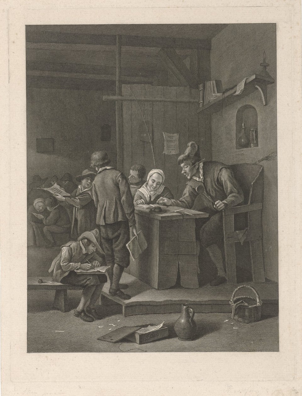 Aula scolastica con insegnante e bambini da Noach van der Meer (II)
