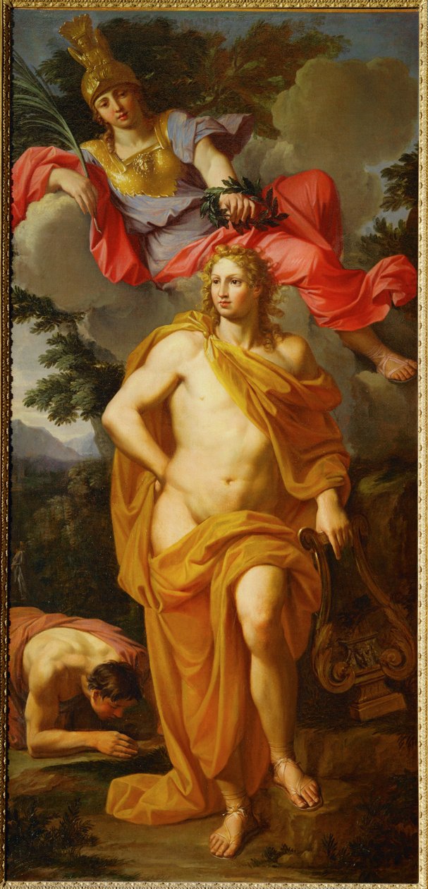 Apollo incoronato da Minerva ... da Noël Coypel