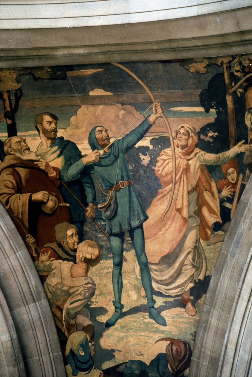 Robin Hood e la sua amante Mariam da Noel Denholm Davies