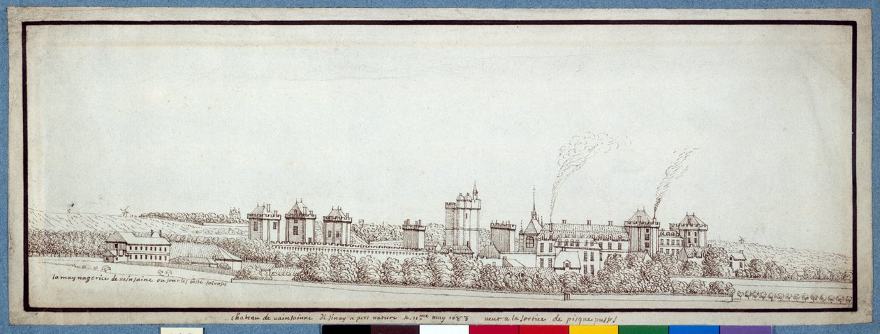 Il Castello di Vincennes, con camini fumanti da Noel Gasselin