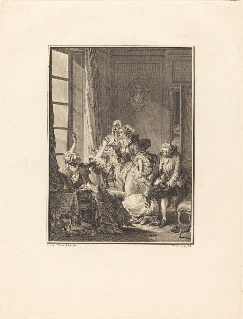 Julie sviene su una poltrona da Noël Le Mire after Jean Michel Moreau