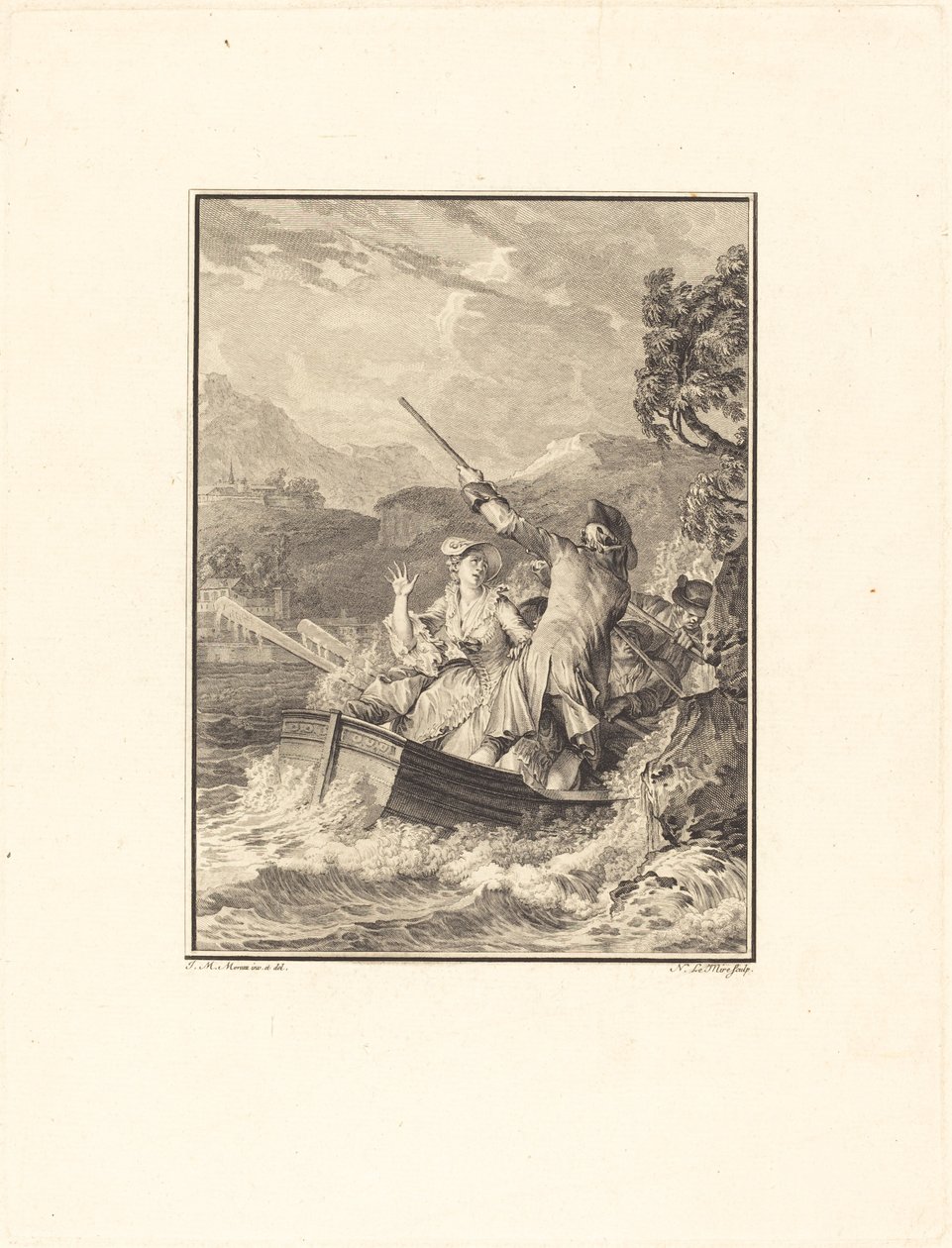 La Barca da Noël Le Mire after Jean Michel Moreau