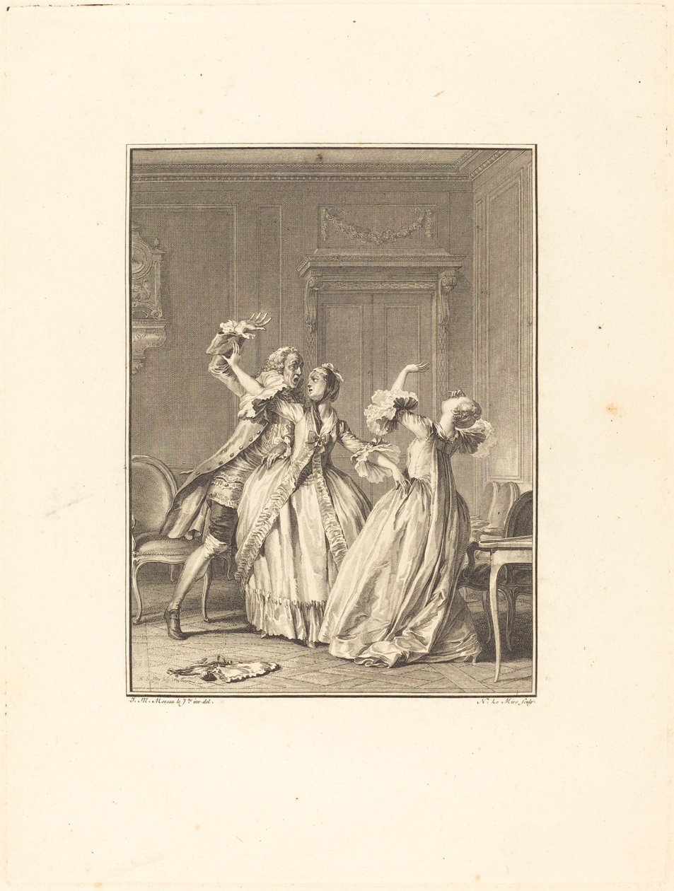 Il soffietto da Noël Le Mire after Jean Michel Moreau