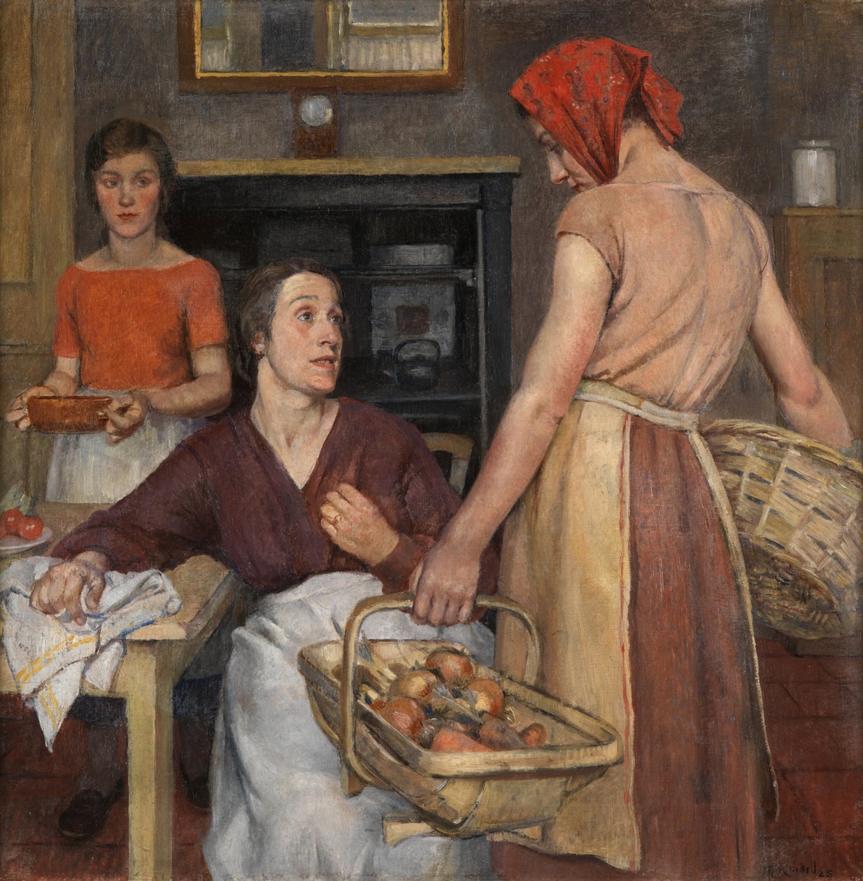 La cucina (olio su tela) da Nora Lucy Mowbray Cundell