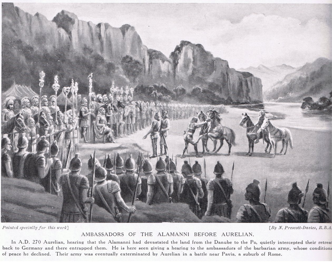 Ambasciatori degli Alumanni davanti ad Aureliano 270 d.C. da Norman Prescott Davies