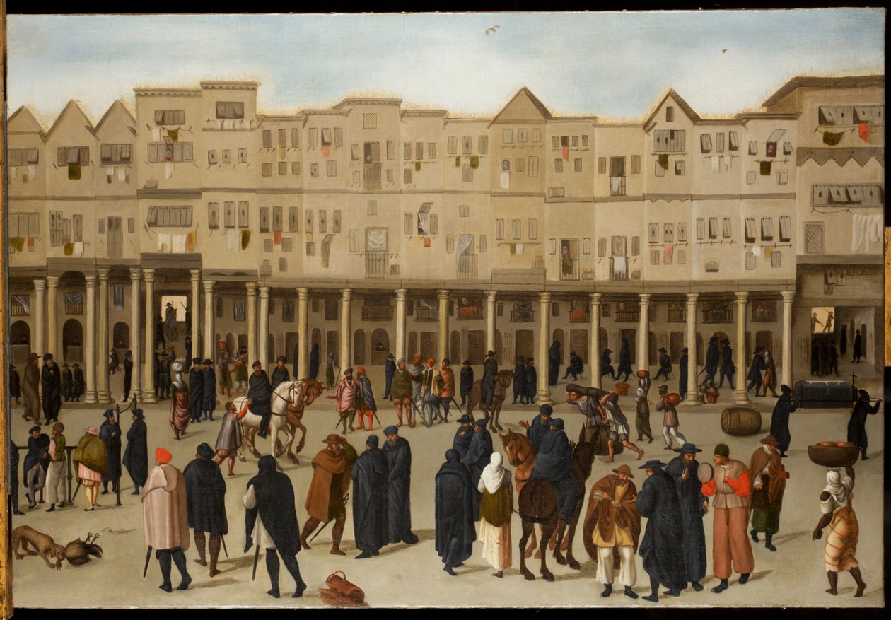 Scena di città a Lisbona da Northern European School