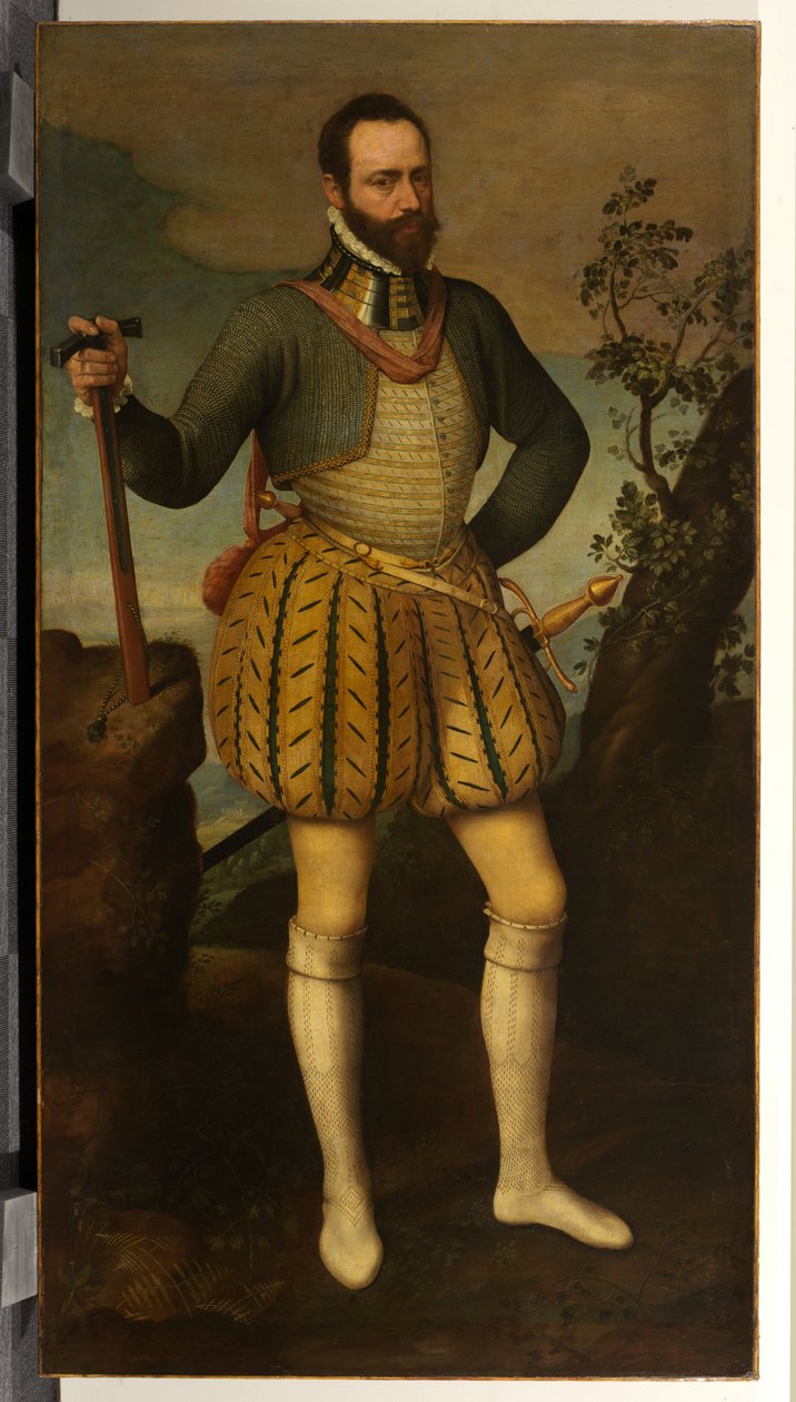 Ritratto di un uomo in armatura (possibilmente Emanuele Filiberto, Duca di Savoia) da Northern Italian School