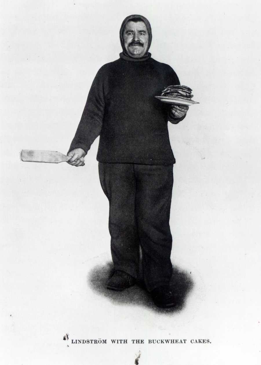 Lindstrom con le frittelle di grano saraceno, da Il Polo Sud di Roald E. Amundsen, c.1910-12 da Norwegian Photographer