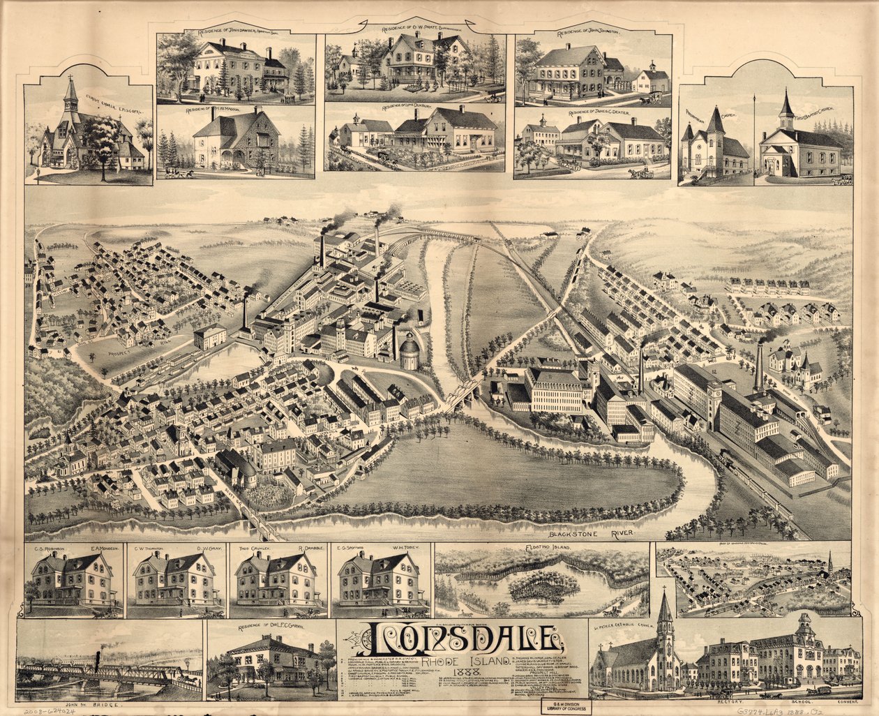 Lonsdale, Rhode Island, 1888 da O.H. Bailey and Co.