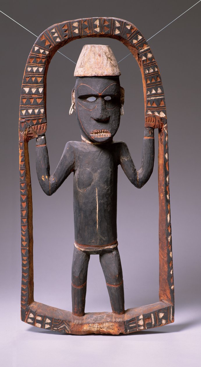 Figura dalla Casa della canoa, Isole Salomone (legno) da Oceanic