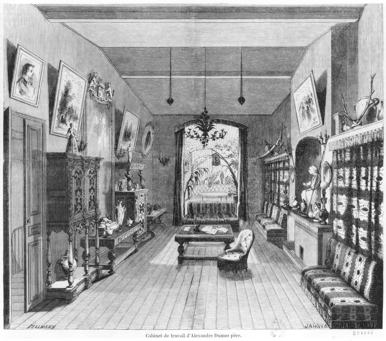 Studio di Alexandre Dumas Padre da Octave Edouard Jean Jahyer