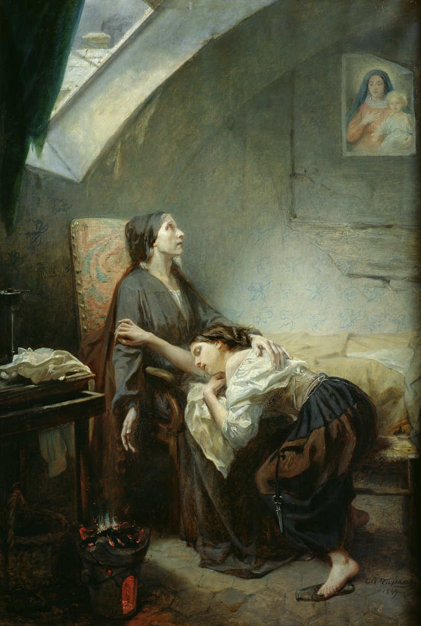 La Famiglia Povera, o Il Suicidio, 1849 da Octave Tassaert