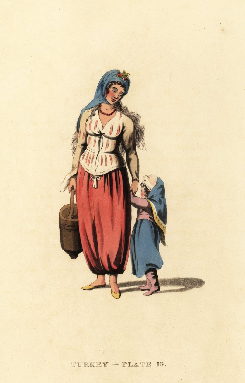 Donna greca con sua figlia, Isola di Marmara da Octavian (after) Dalvimart
