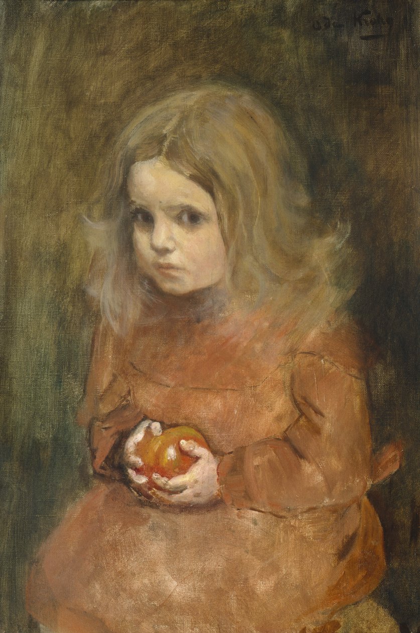 Bambina con mela da Oda Krohg