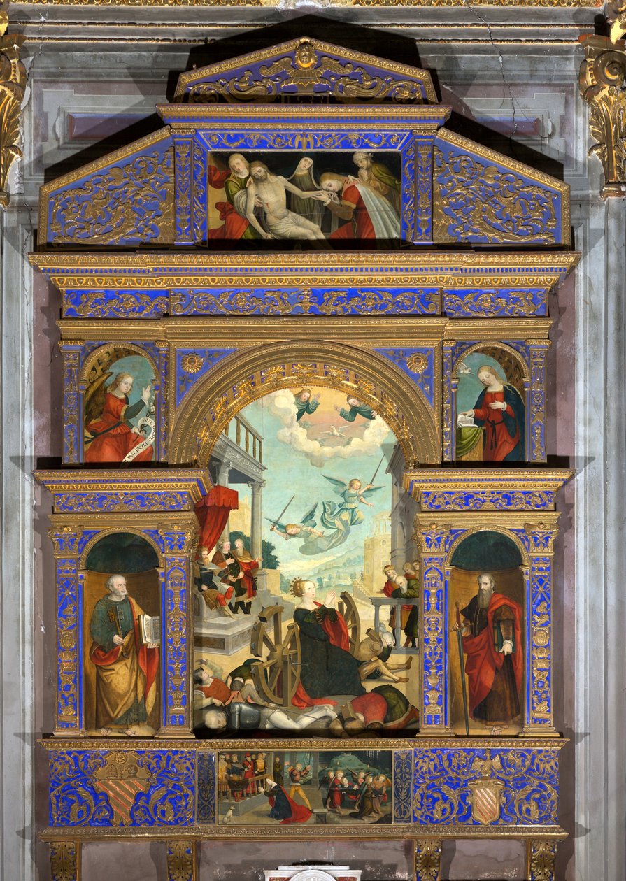 Polittico del martirio con la ruota dentata di Santa Caterina d
