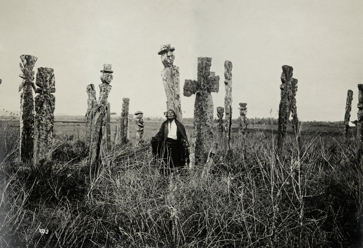 Preghiera nel cimitero, Araucano, Cile da Oder W. Heffer