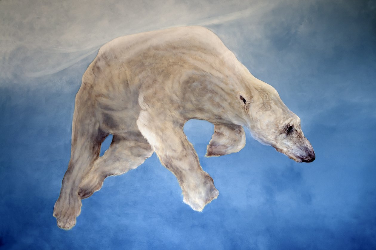 Ursus maritimus 2 (acrilico su lino gessato) da Odile Kidd