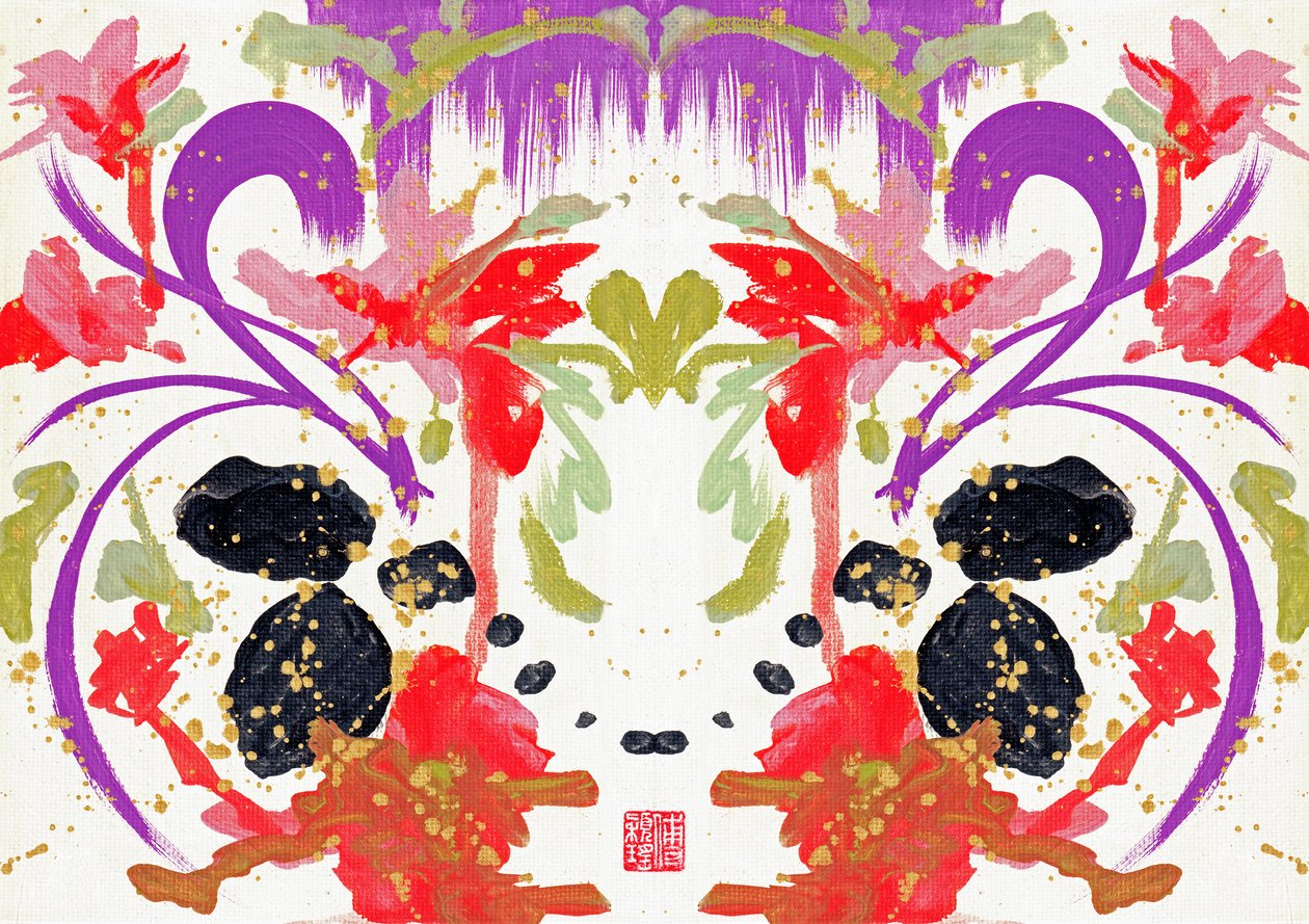 Zen Fiori Arancioni Viola 2, 2021 da Odilia W. Y. Fu