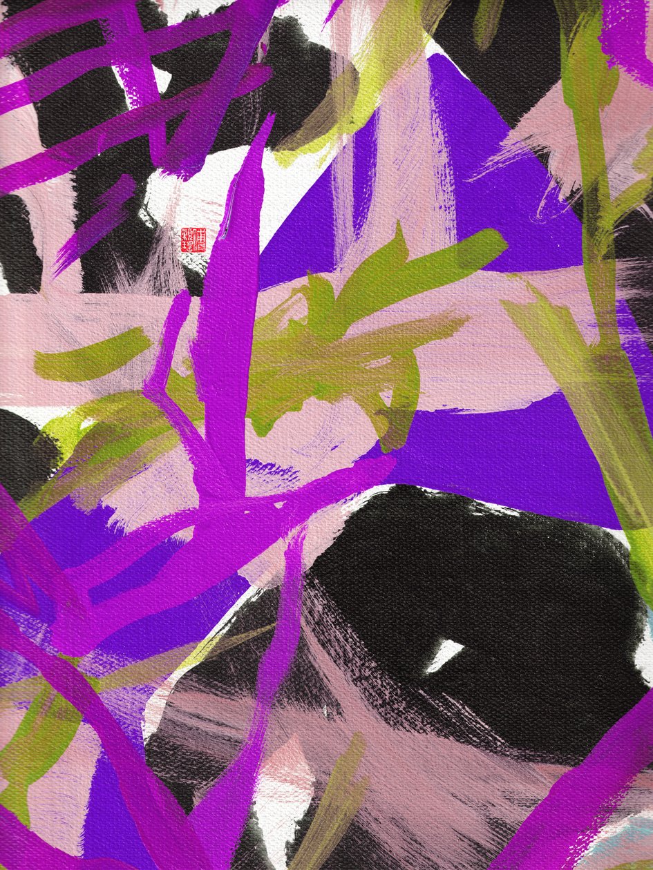 Floreale Zen Viola, 2023 da Odilia W. Y. Fu