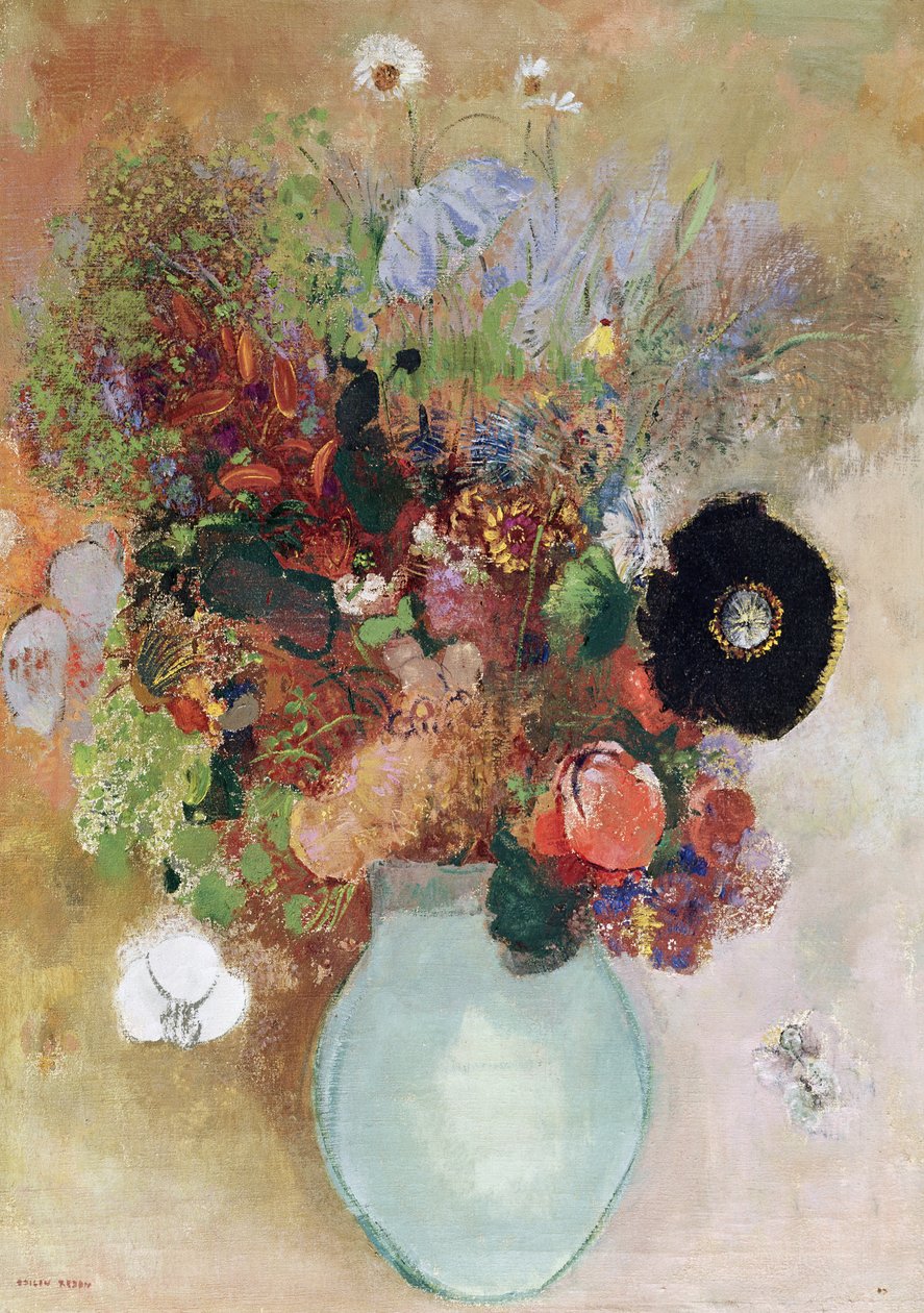 Fiori in un vaso verde, 1910 da Odilon Redon