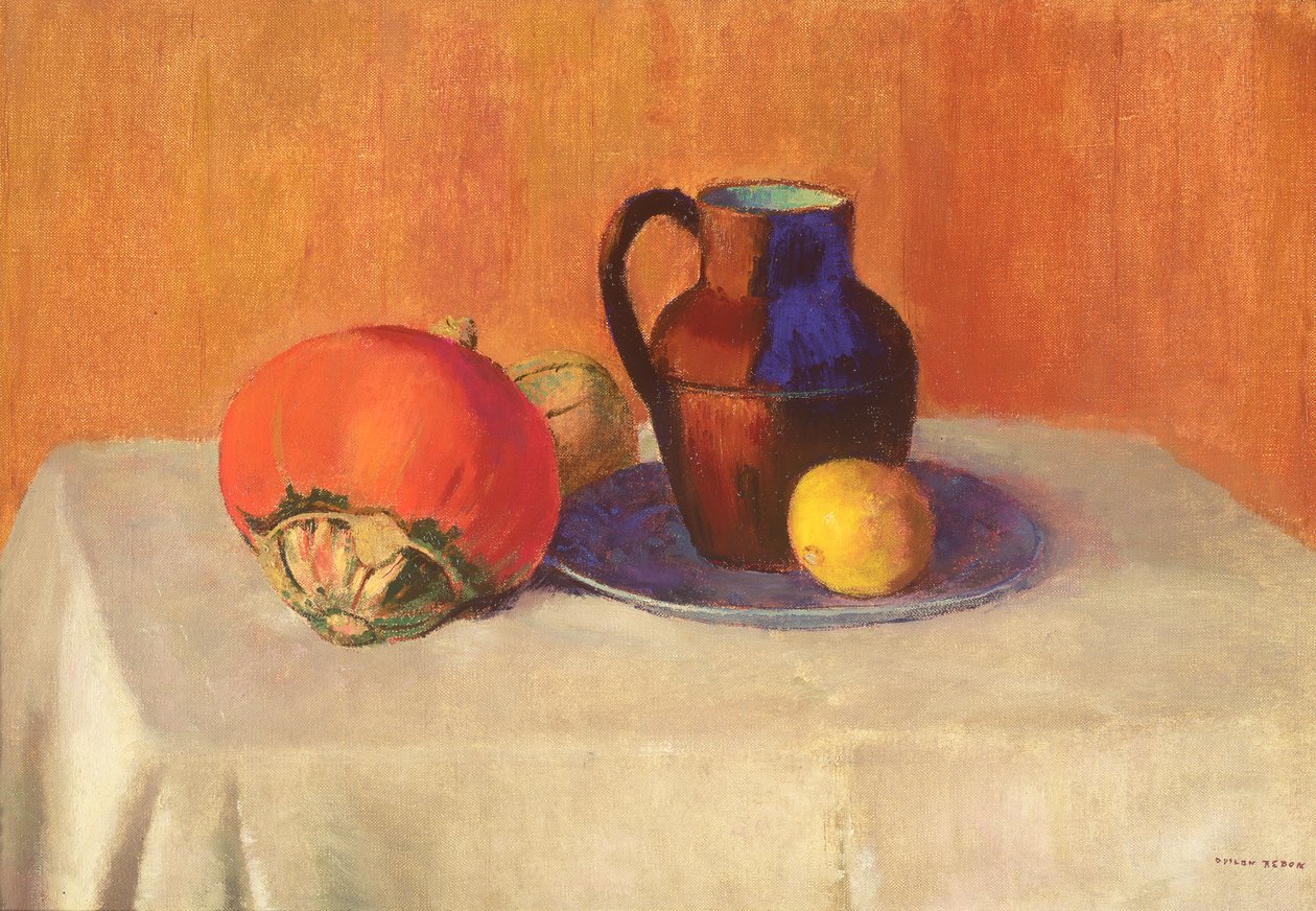 Natura morta con una brocca, c.1901-03 da Odilon Redon