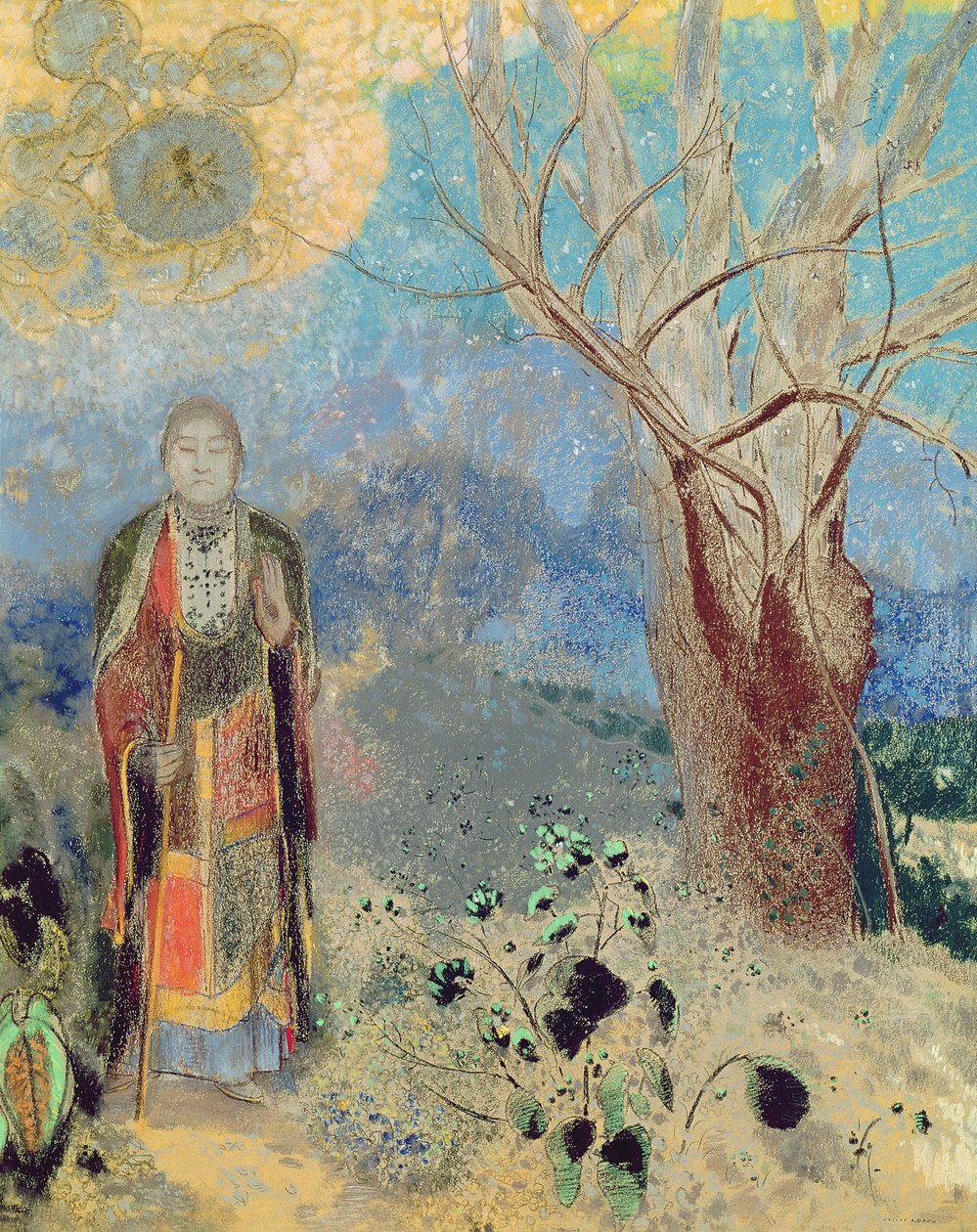 Il Buddha, c.1905 da Odilon Redon
