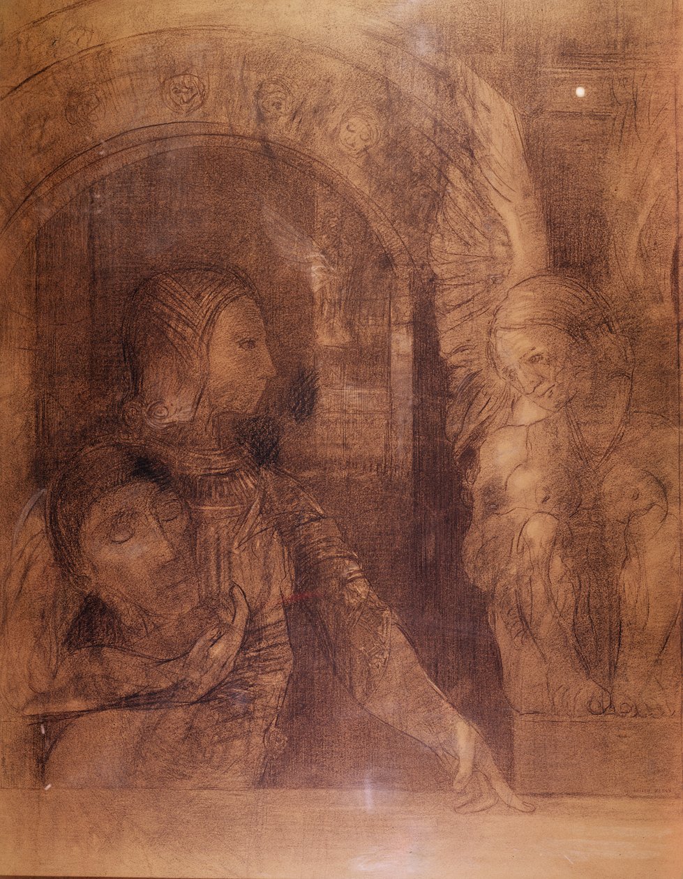 Il cavaliere mistico o La Sfinge, c.1890 da Odilon Redon