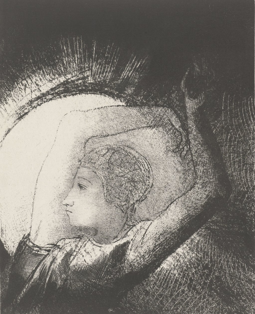 Una donna vestita dal sole da Odilon Redon