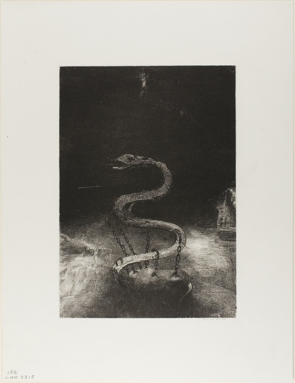 E lo legò per mille anni, tavola 8 di 12 da Odilon Redon