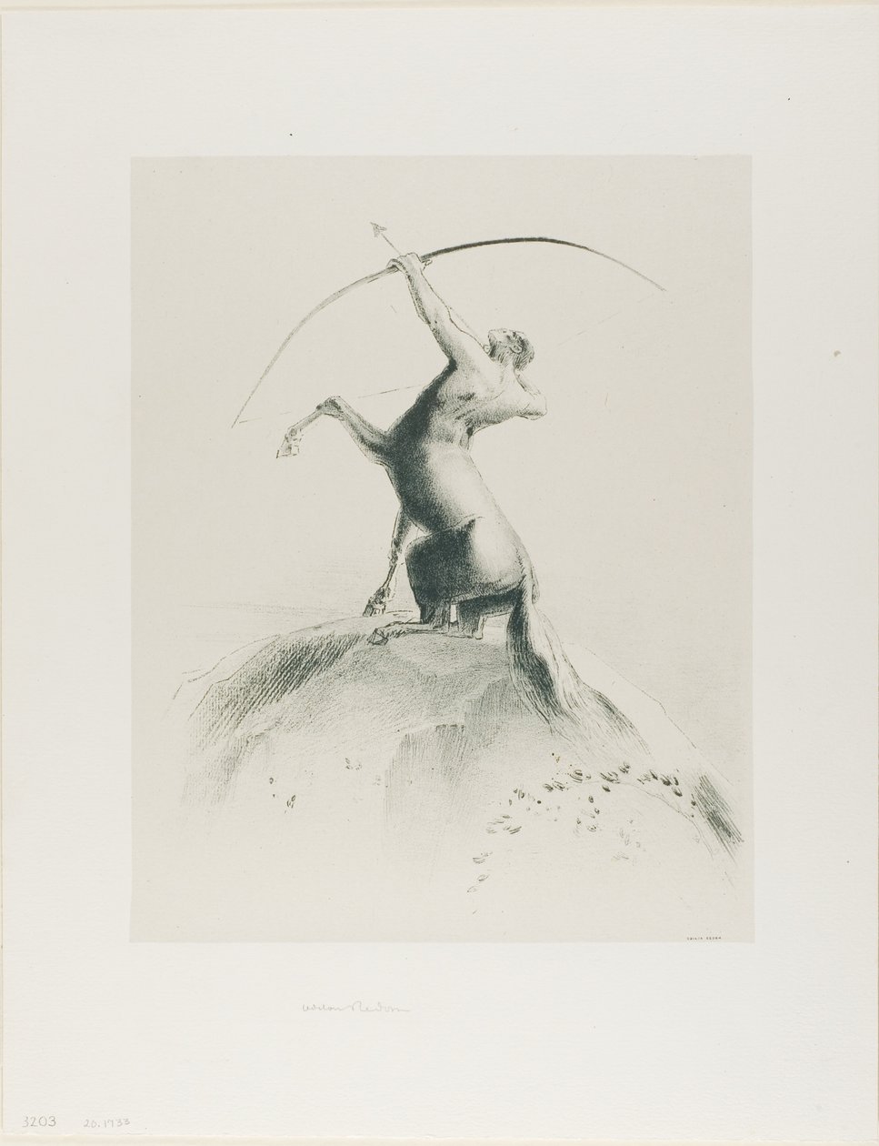 Centauro che mira alle nuvole da Odilon Redon