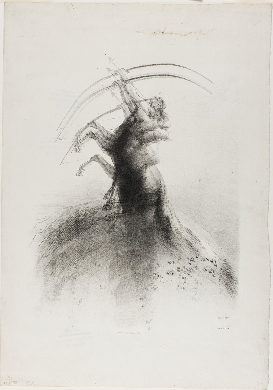 Centauro che prende di mira le nuvole da Odilon Redon