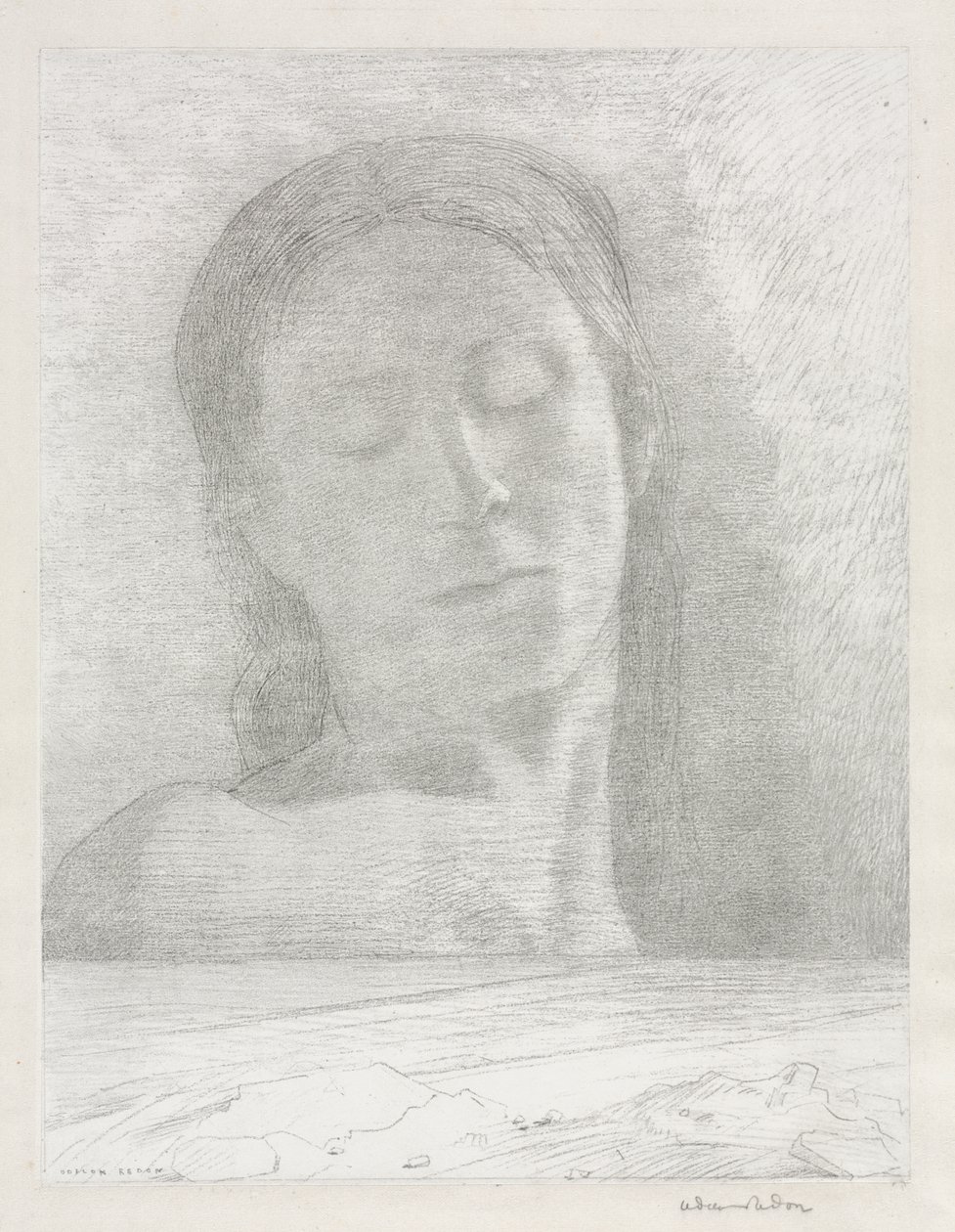Occhi chiusi da Odilon Redon