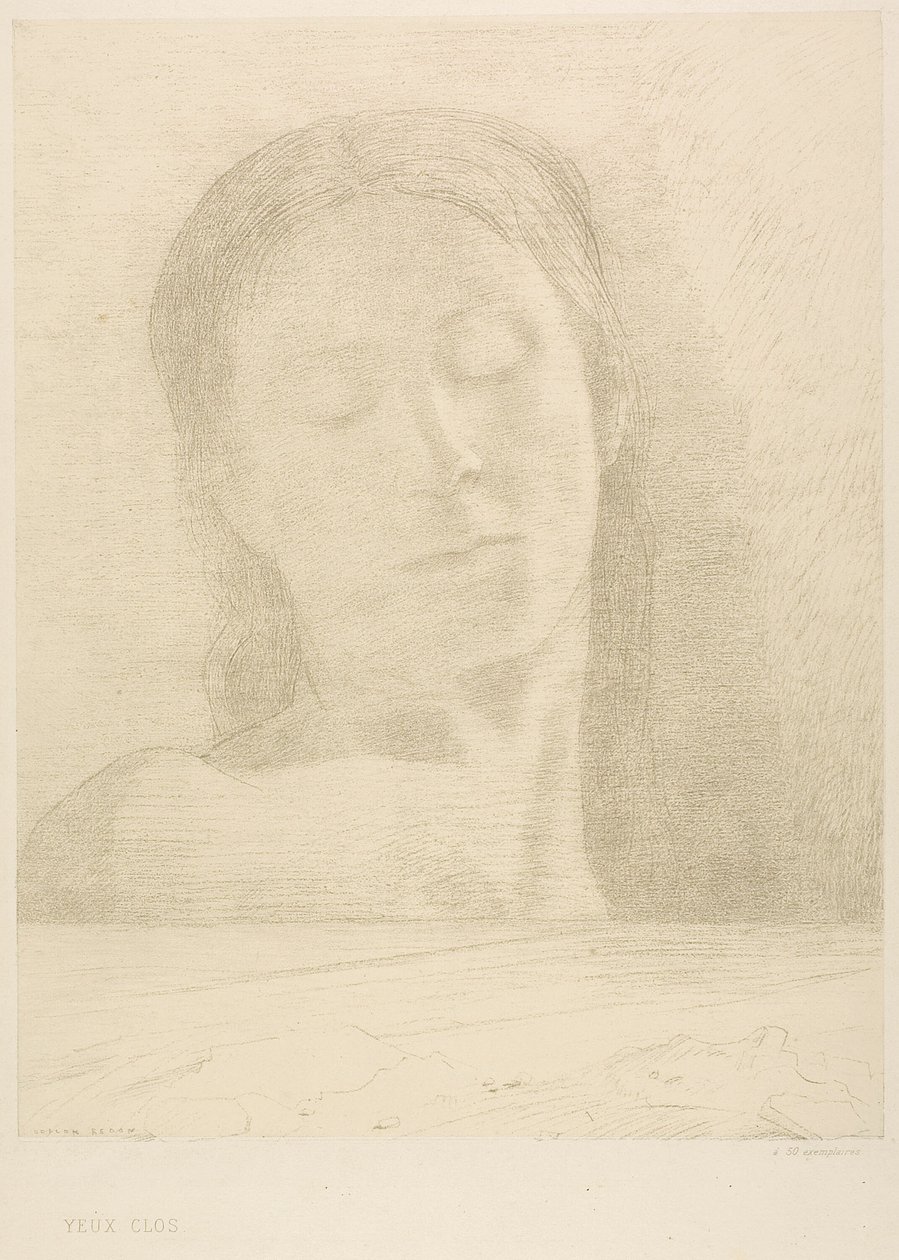 Occhi chiusi da Odilon Redon