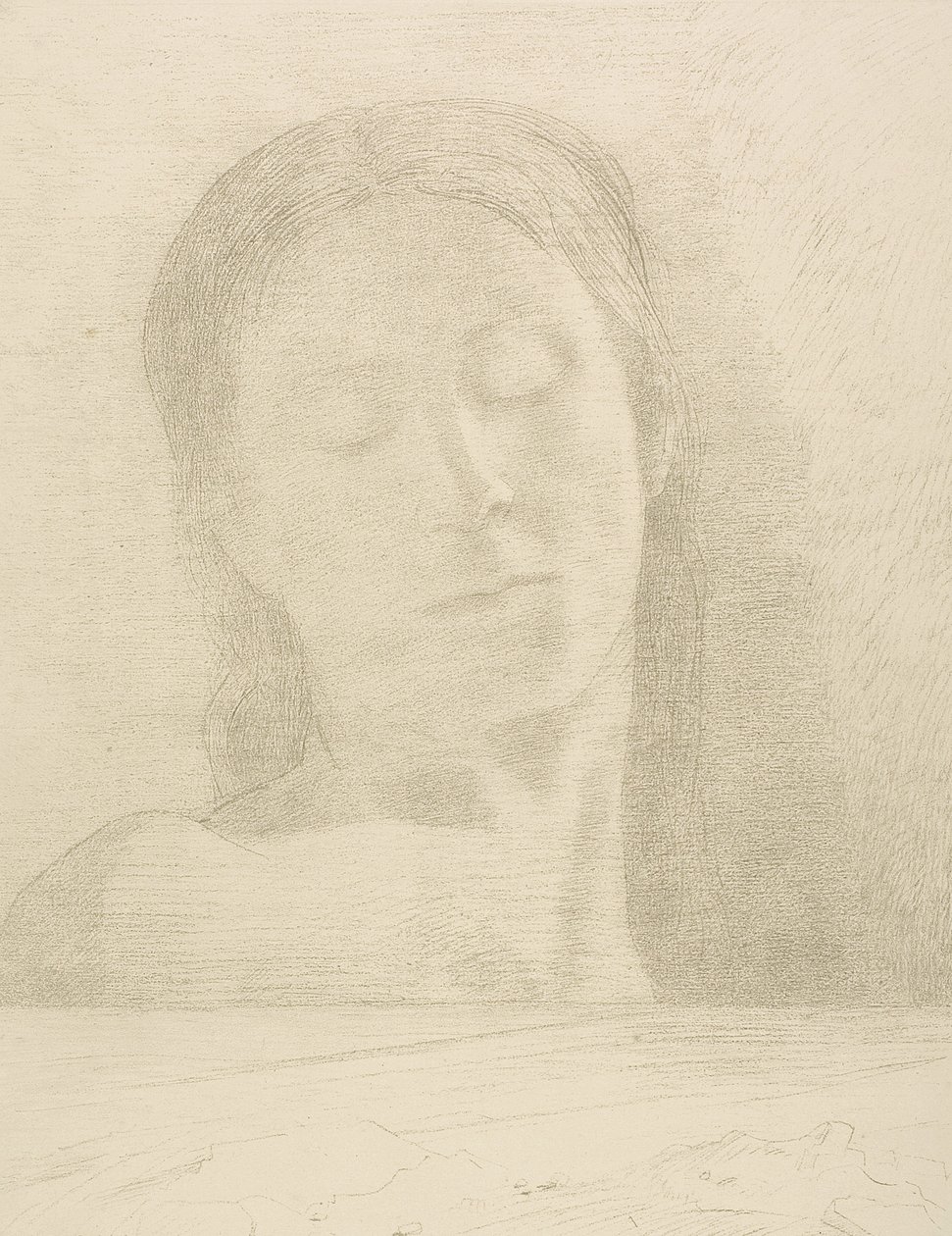 Occhi chiusi da Odilon Redon