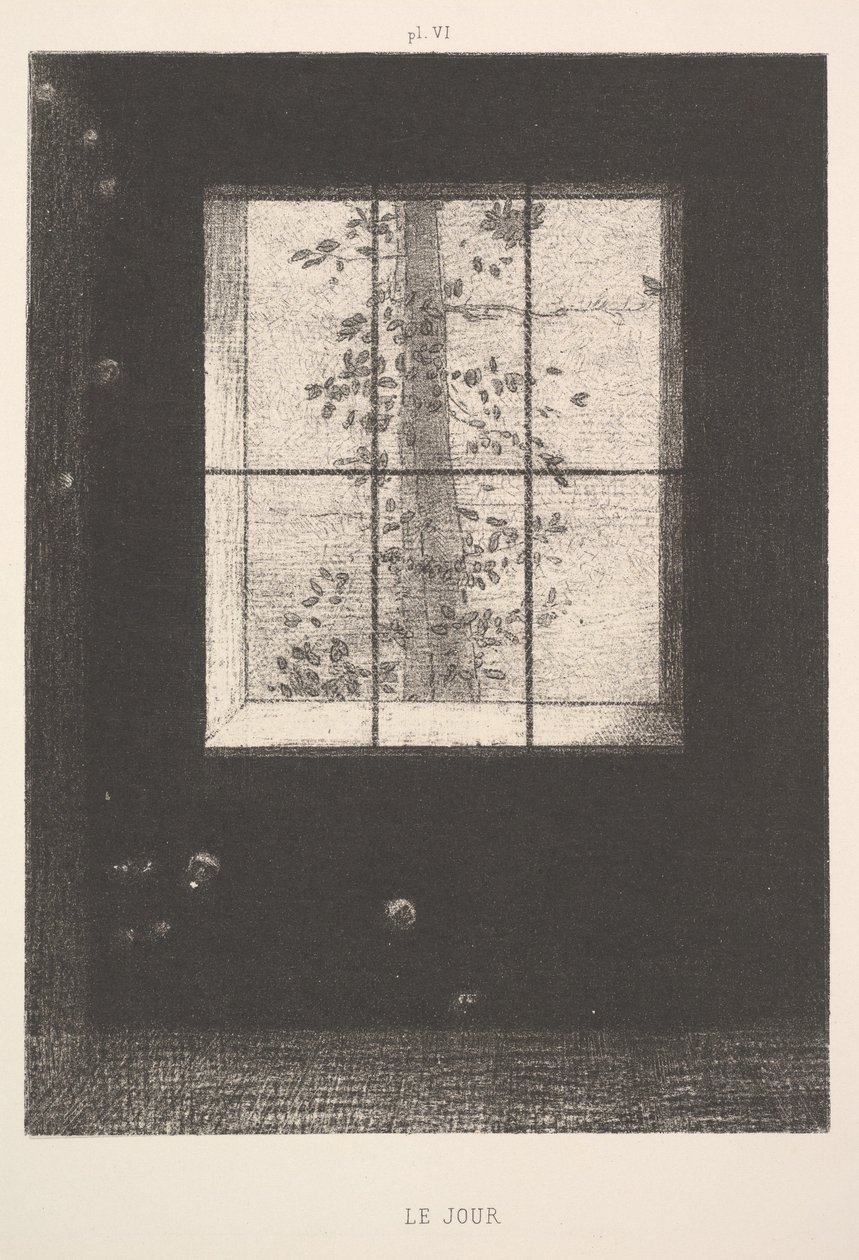 Il giorno, dalla serie Sogni, tavola VI, 1891 da Odilon Redon