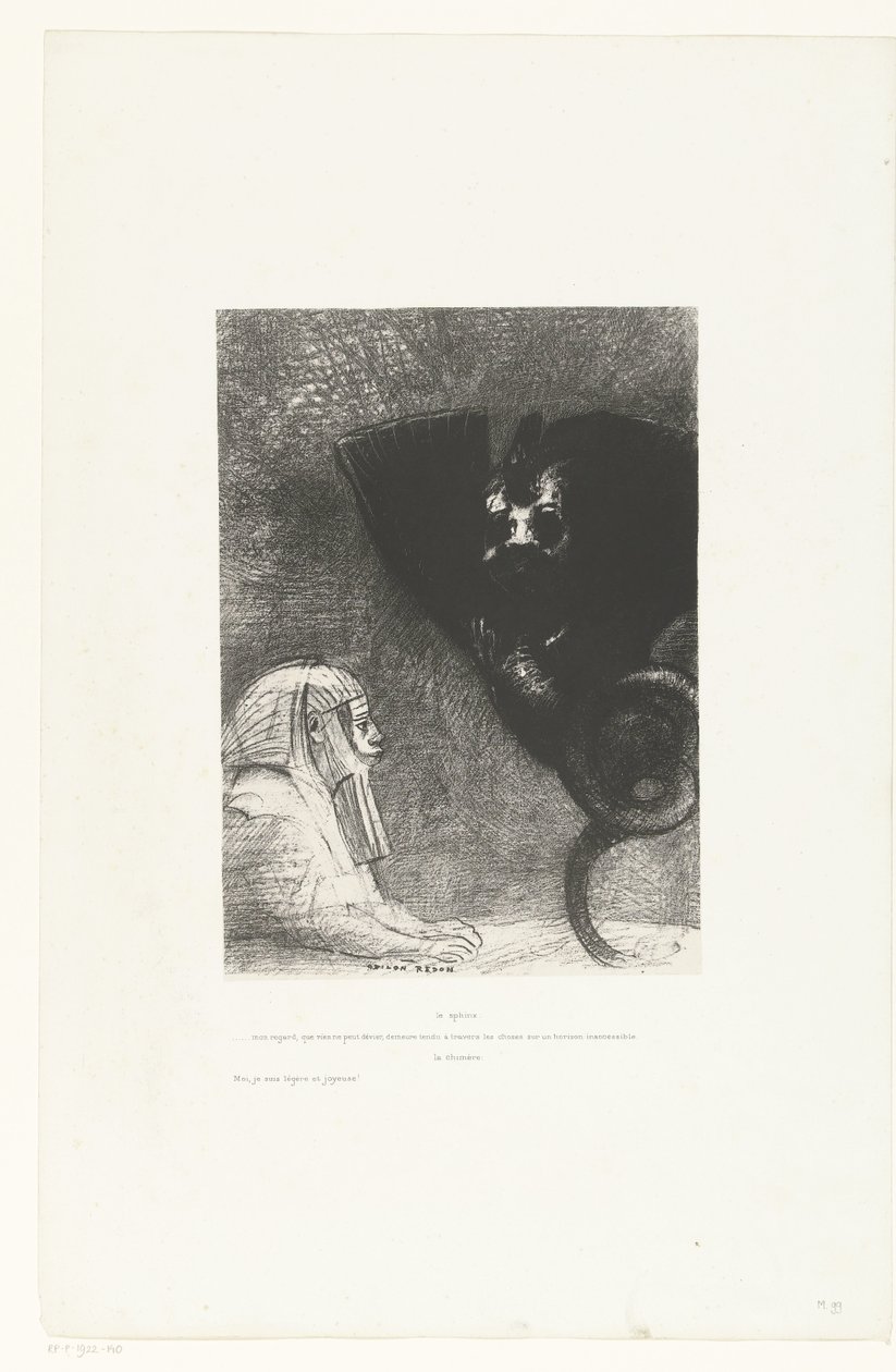 La sfinge e la chimera da Odilon Redon