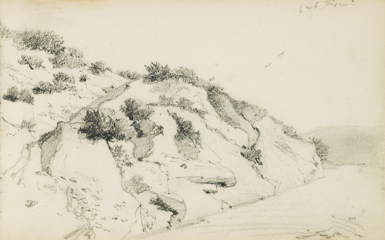 Disegno da un album intitolato "Il Paese Basco", 1862-63 da Odilon Redon