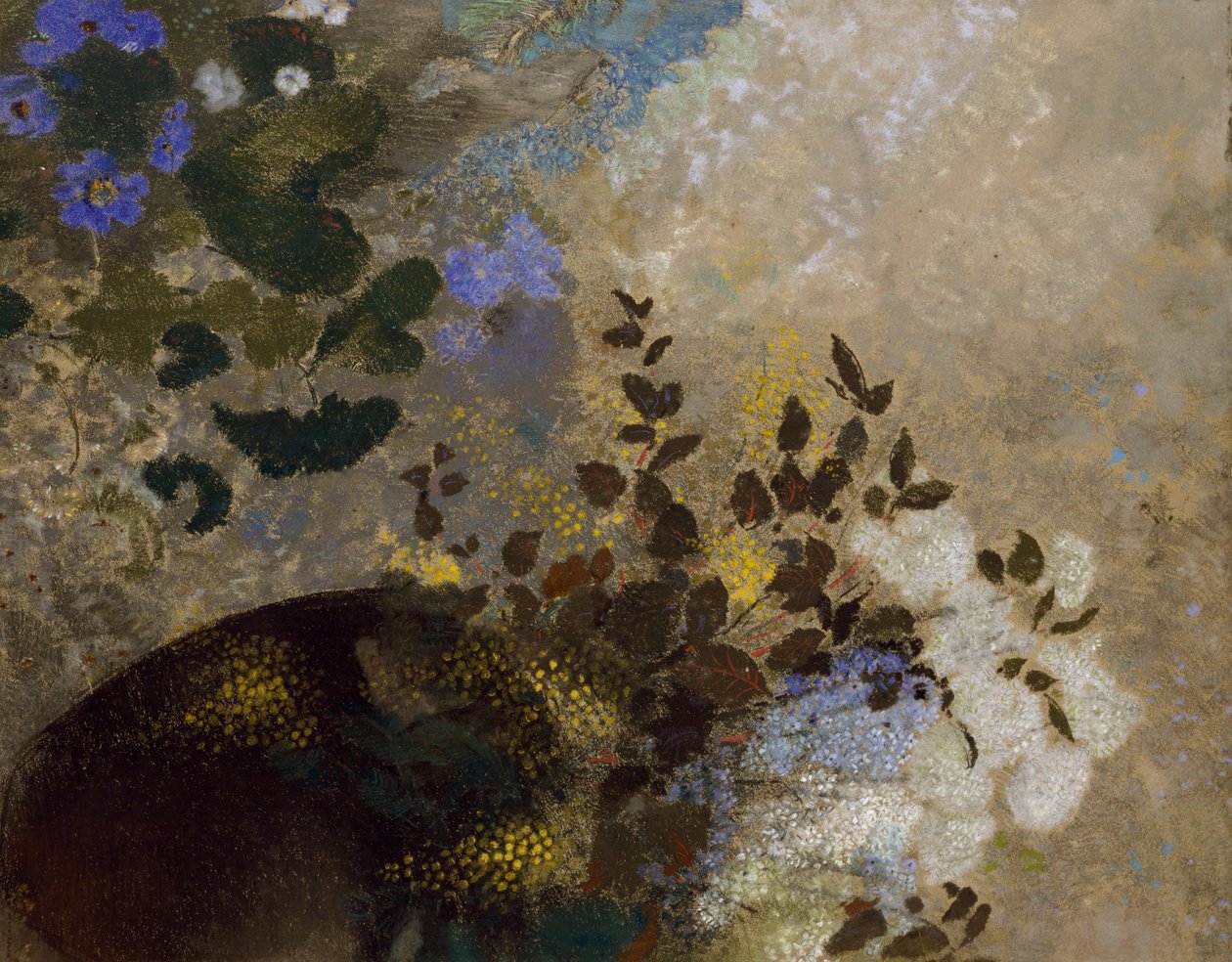 Fiori in un vaso nero, c.1909-10 da Odilon Redon