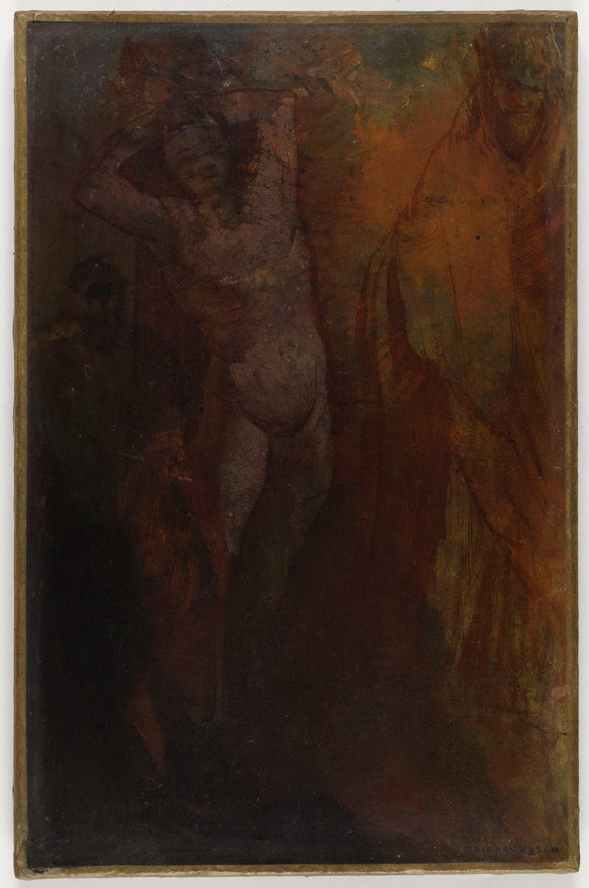 Francese: Composition à trois personnages (Flagellazione) da Odilon Redon