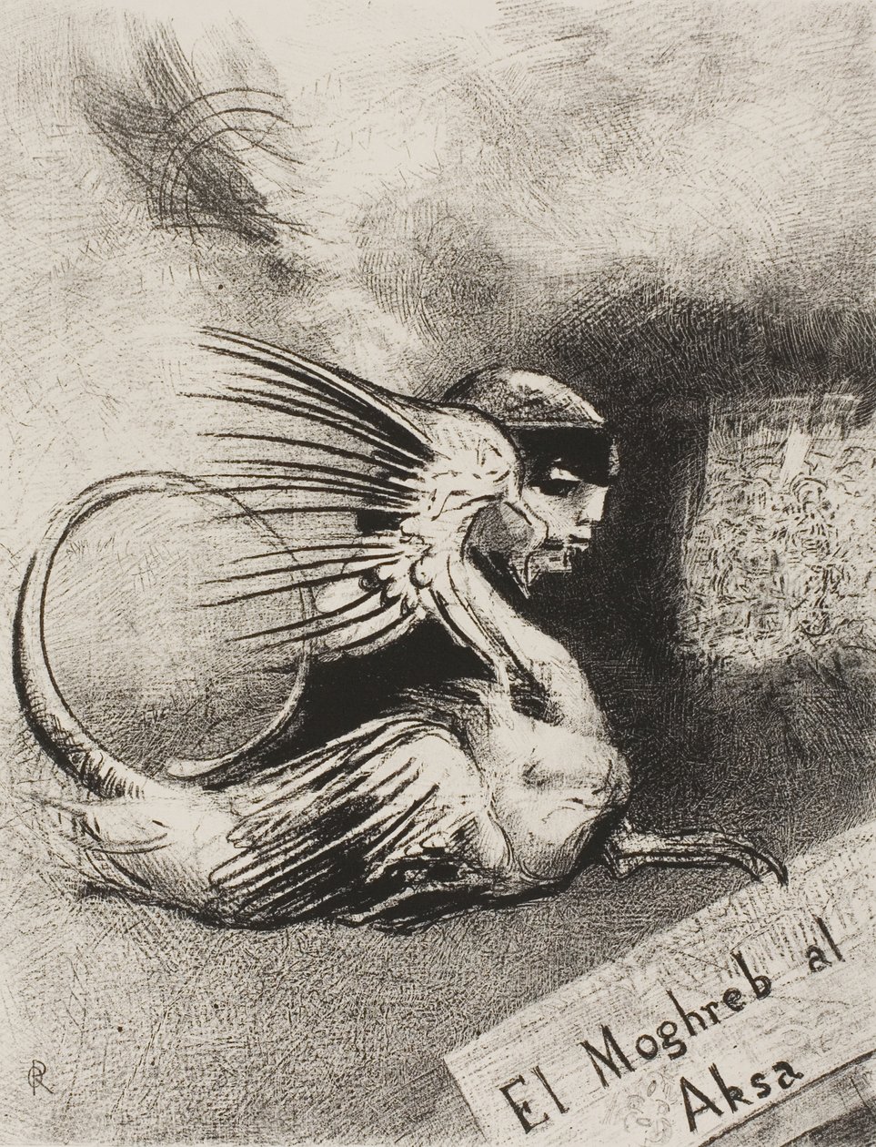 Frontespizio per El Moghreb al Aksa di Edmond Picard da Odilon Redon