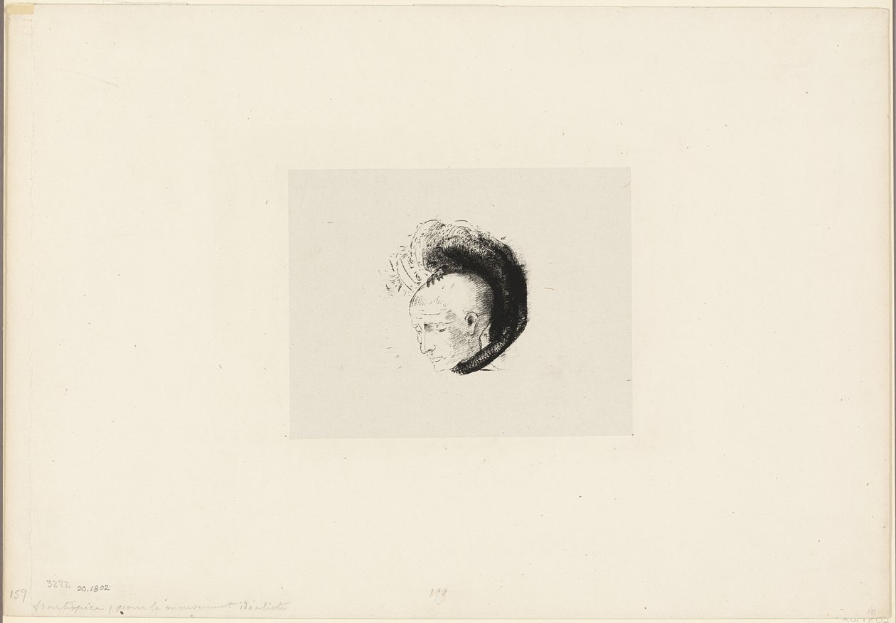Frontespizio di Le mouvement idéaliste en peinture (Il movimento idealista in pittura) di André Mellerio da Odilon Redon