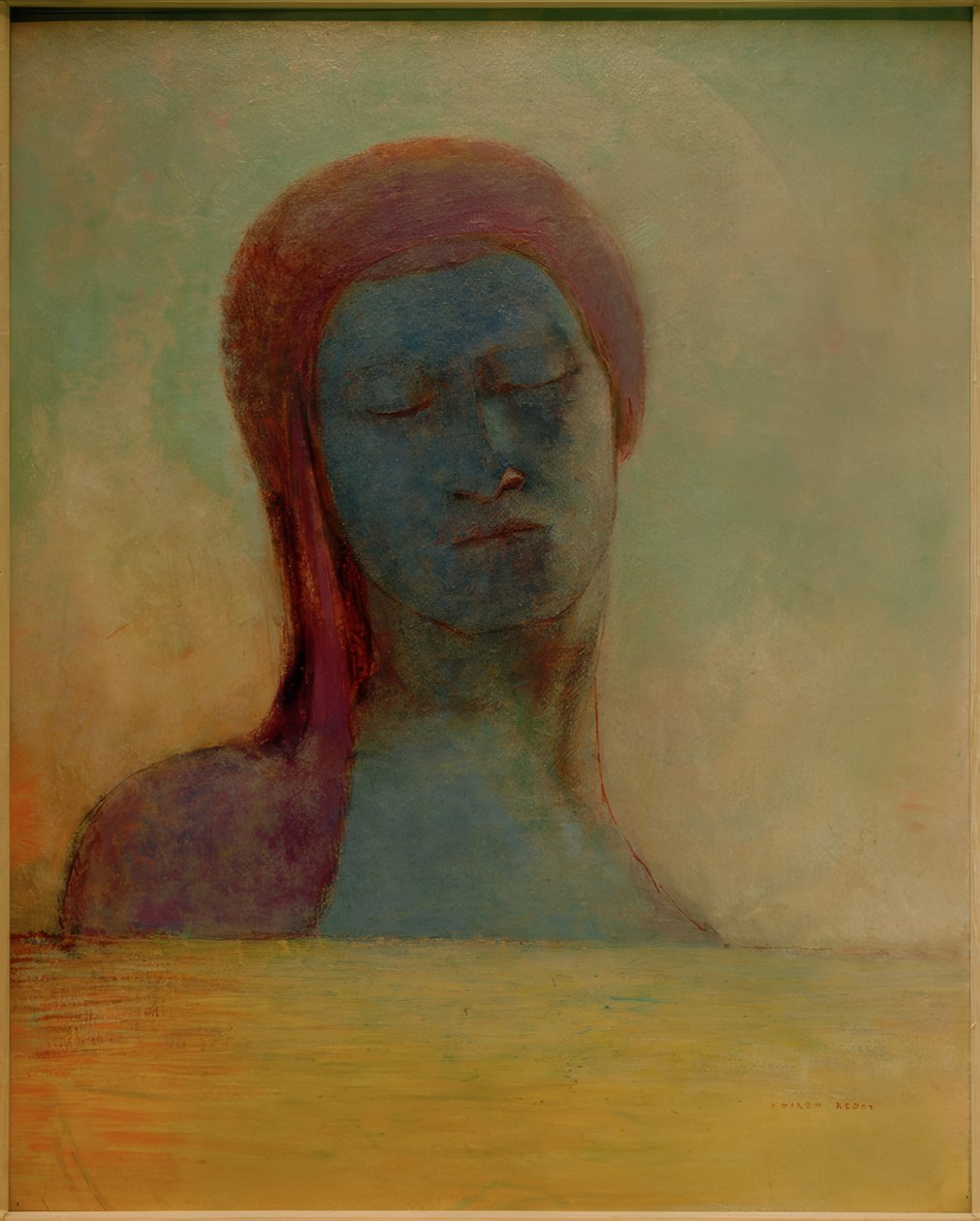 Occhi chiusi da Odilon Redon