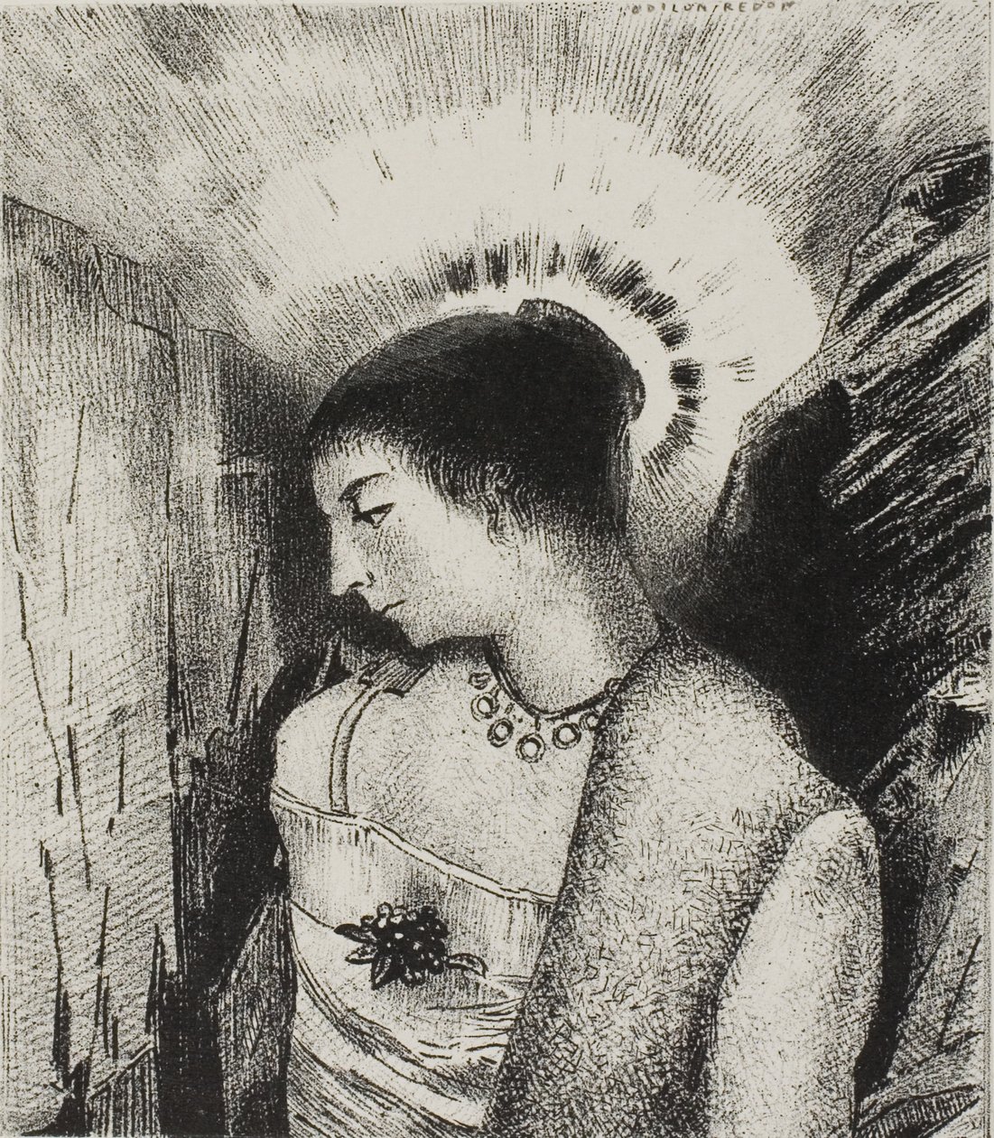 Ecco la Buona Dea, la Madre Idaea delle Montagne, tavola 15 di 24 da Odilon Redon