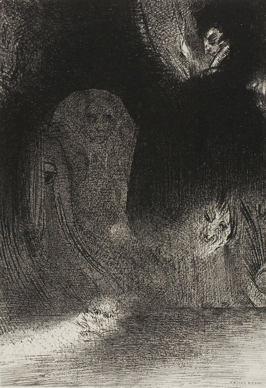 A volte ho visto nel cielo ciò che sembrava essere come forme di spiriti, tavola 21 di 24 da Odilon Redon
