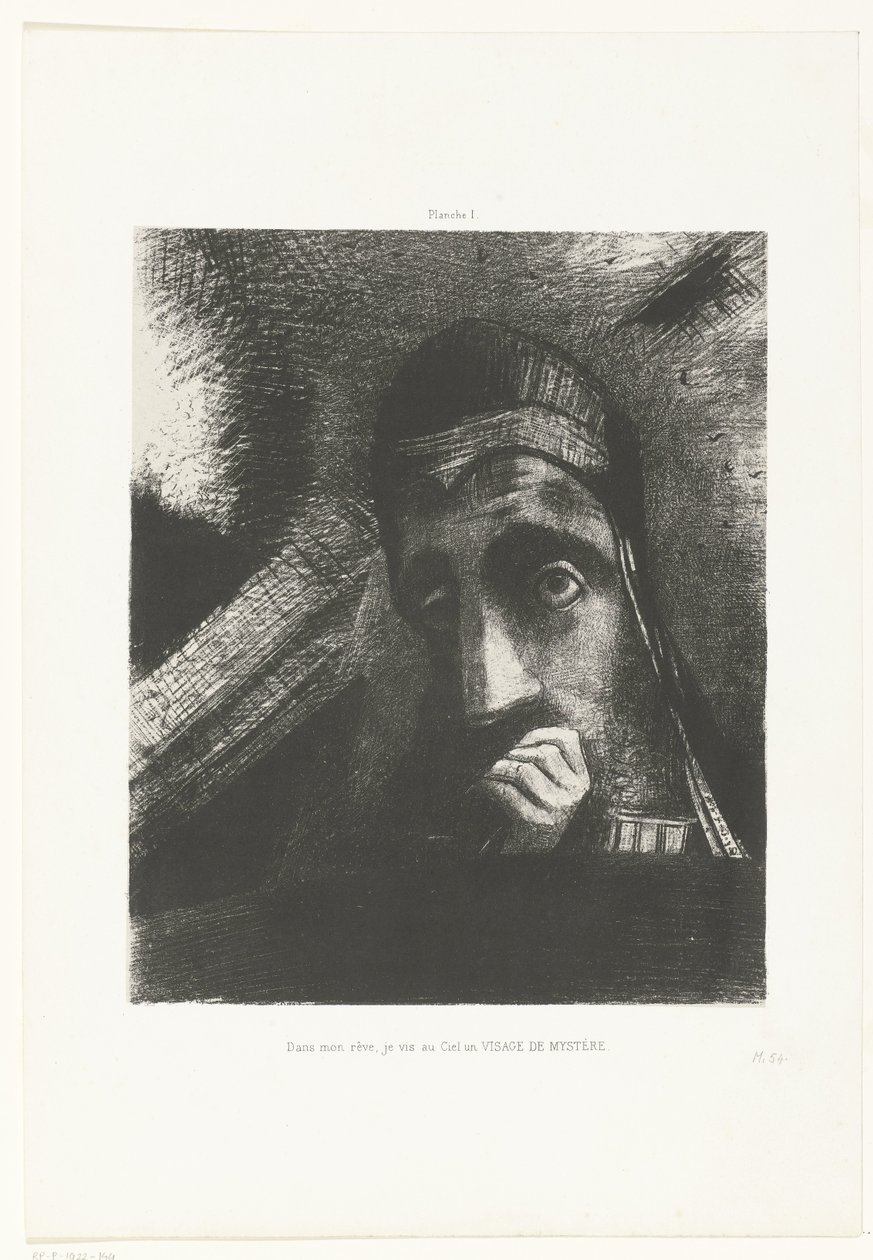 Ho visto nel mio sogno un volto misterioso nel cielo da Odilon Redon